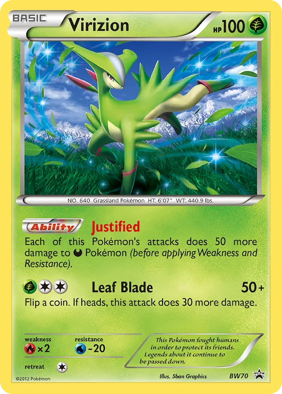Virizion #BW70 – Black and White Promos