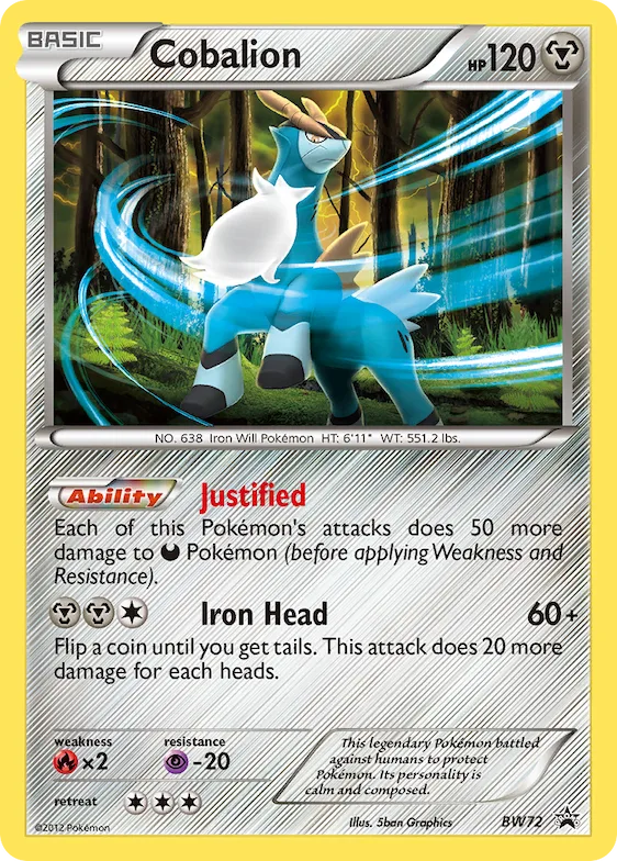 Cobalion #BW72 – Black and White Promos