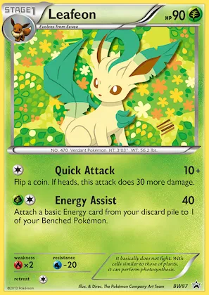 Leafeon #BW87 – Black and White Promos