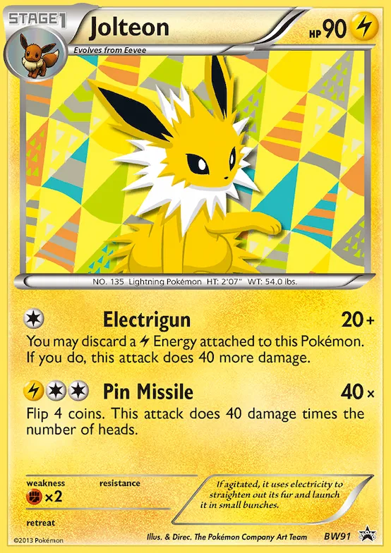 Jolteon #BW91 – Black and White Promos