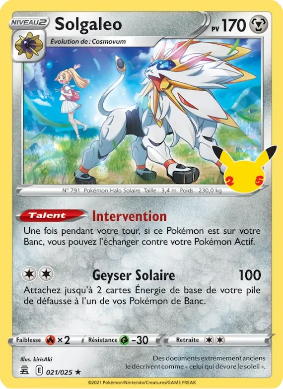 Solgaleo 21 – Célébrations