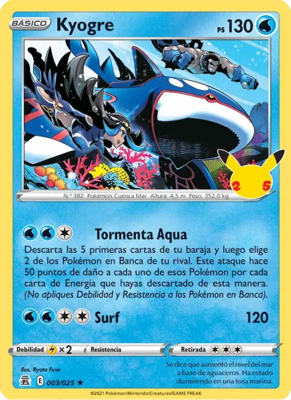 Kyogre 3 – Celebraciones