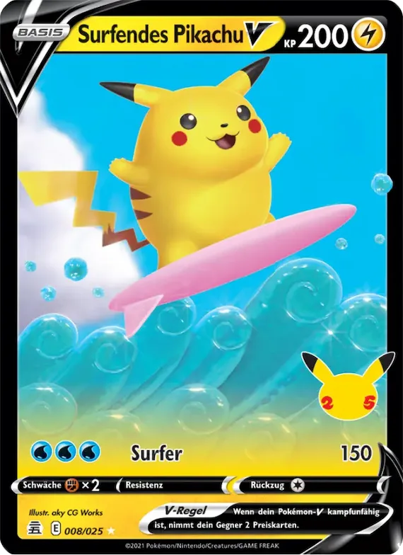 Surfendes Pikachu V 8 – Celebrations
