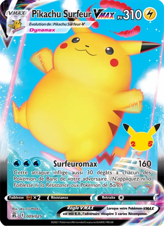 Pikachu Surfeur VMAX 9 – Célébrations