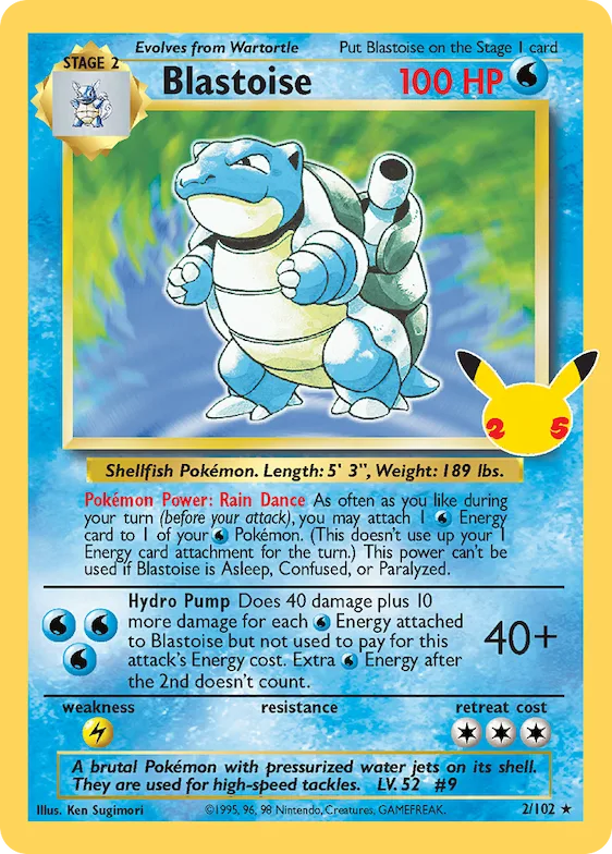 Blastoise #2 – Celebrations: Classic Collection
