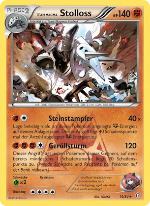 Team Magma's Aggron Nr. 14 – Double Crisis