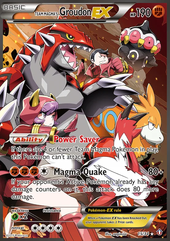 Team Magma's Groudon-EX #15 – Double Crisis