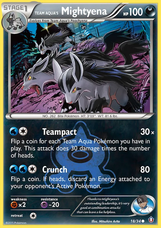 Team Aqua's Mightyena #18 – Double Crisis