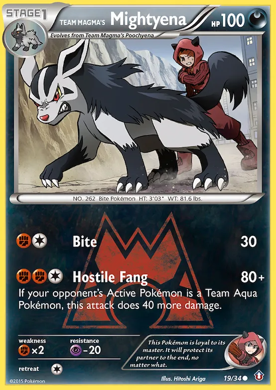 Team Magma's Mightyena #19 – Double Crisis