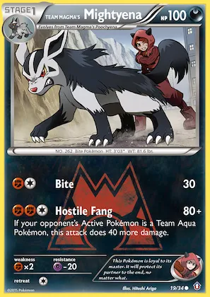 Team Magma's Mightyena #19 – Double Crisis