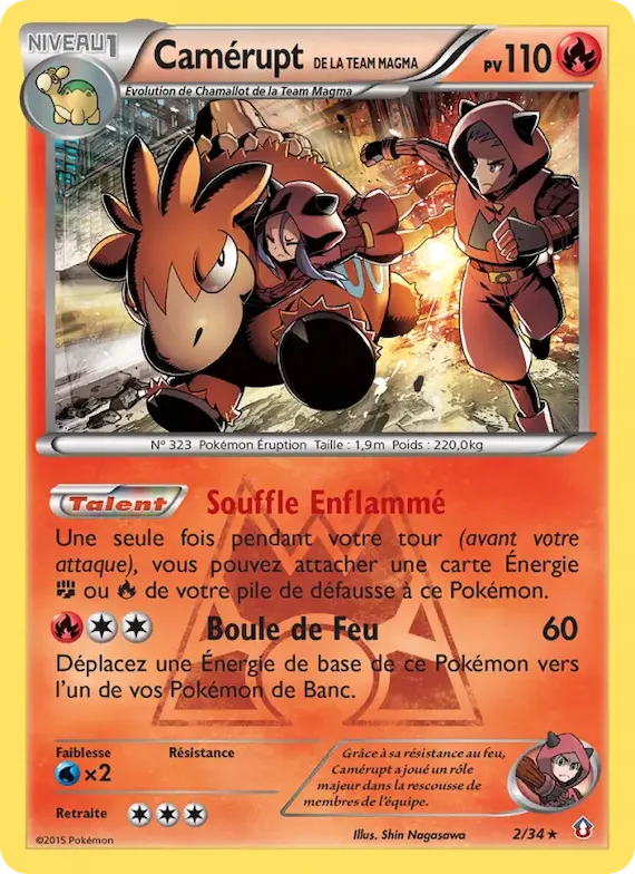 Camérupt de la Team Magma 2 – Double Danger