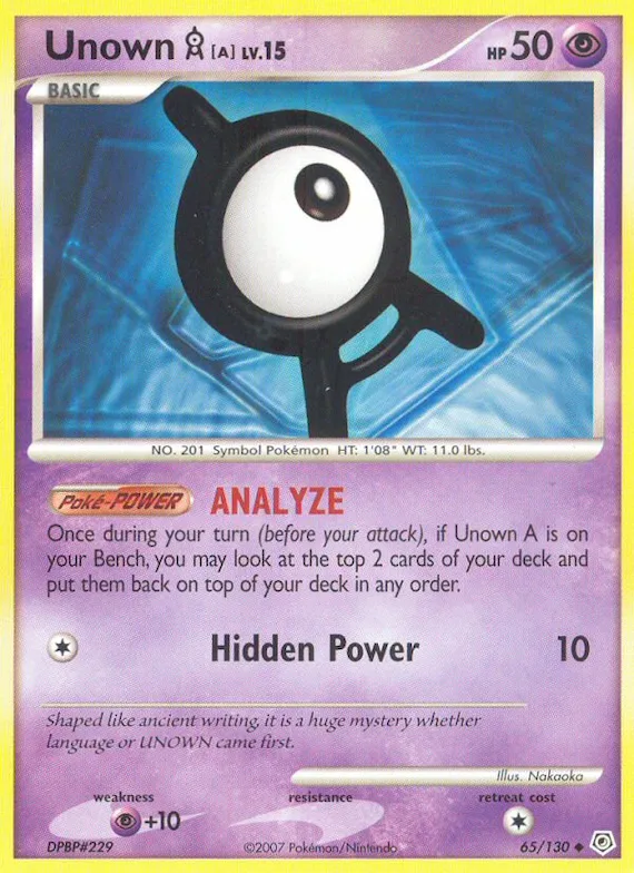 Unown [A] #65 – Diamond & Pearl