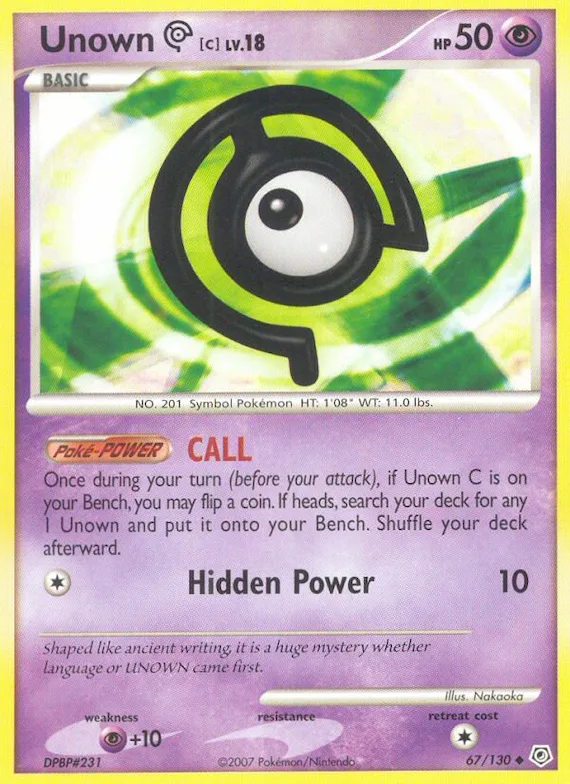 Unown [C] #67 – Diamond & Pearl