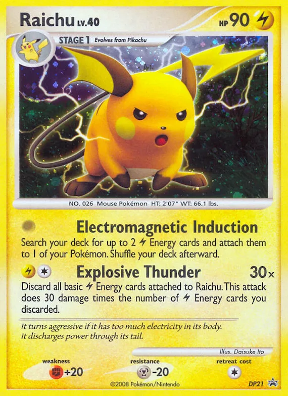 Raichu #DP21 – Diamond and Pearl Promos