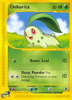 Chikorita #100 – Expedition Base Set