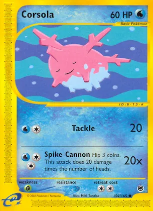Corsola #102 – Expedition Base Set
