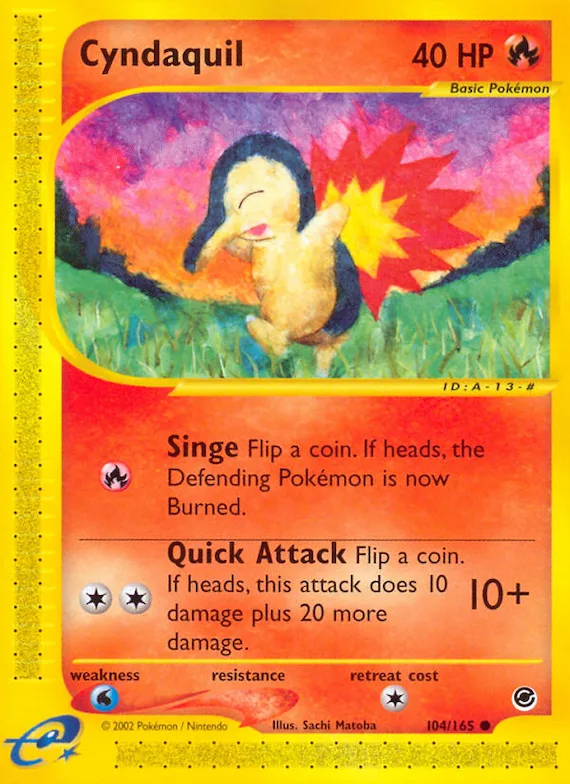 Cyndaquil #104 – Expedition Base Set