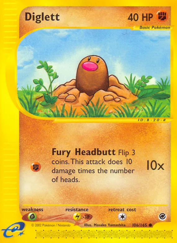Diglett #106 – Expedition Base Set