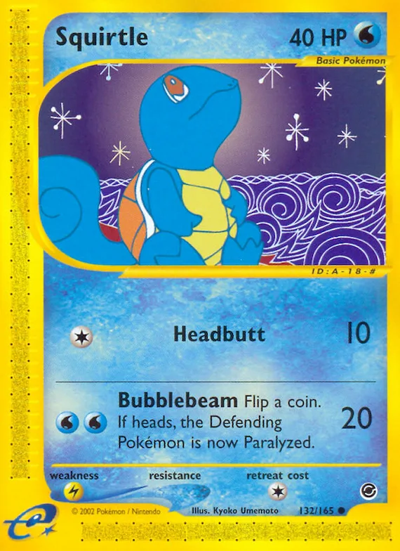Squirtle #132 – Expedition Base Set