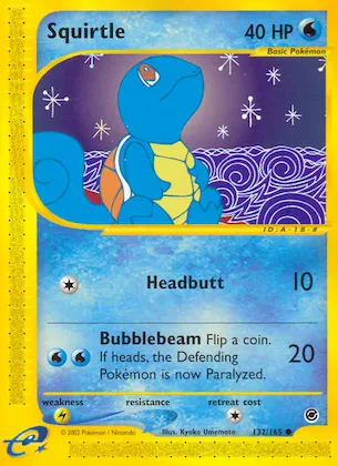 Squirtle #132 – Expedition Base Set