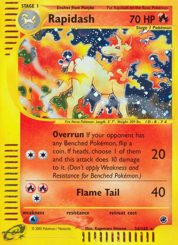 Rapidash #26 – Expedition Base Set