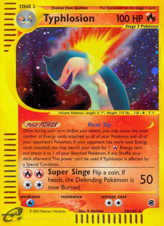 Typhlosion #28 – Expedition Base Set