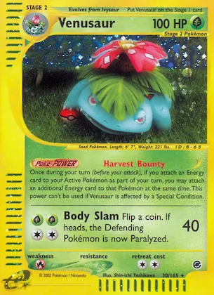 Venusaur #30 – Expedition Base Set