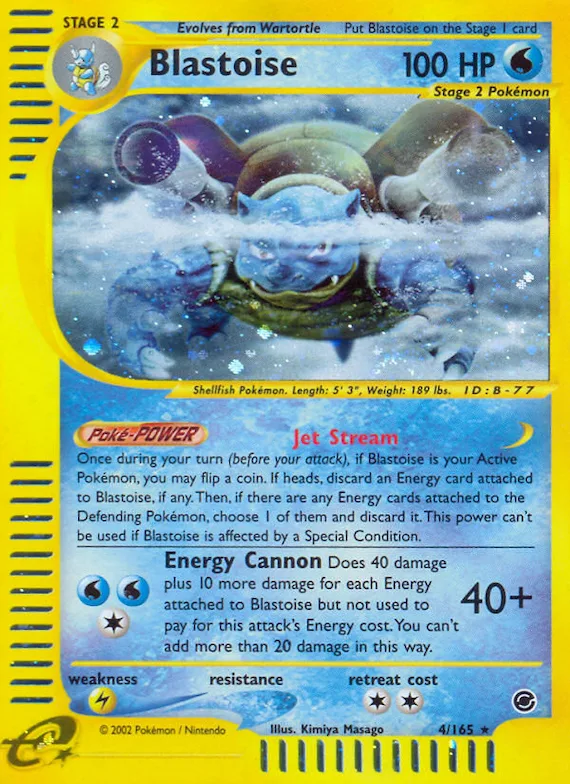 Blastoise #4 – Expedition Base Set