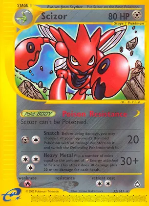 Scizor #32 – Aquapolis