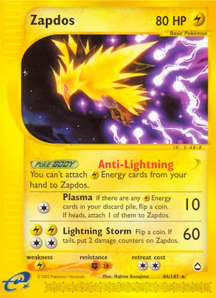 Zapdos #44 – Aquapolis