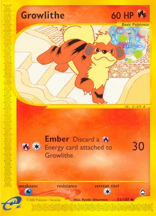 Growlithe #51 – Aquapolis