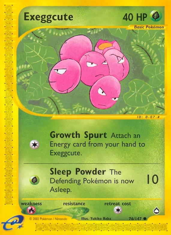 Exeggcute #76 – Aquapolis