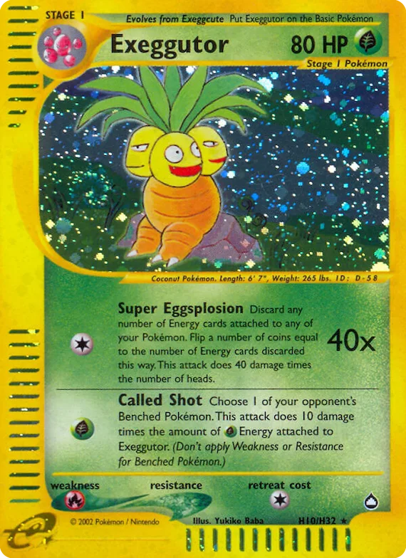 Exeggutor #H10 – Aquapolis