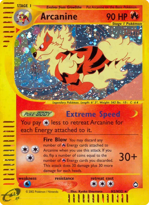 Arcanine #H2 – Aquapolis