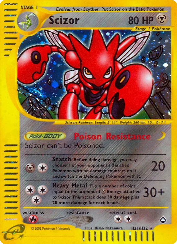 Scizor #H21 – Aquapolis