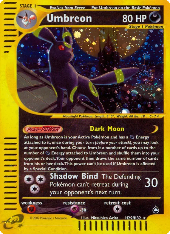 Umbreon #H29 – Aquapolis