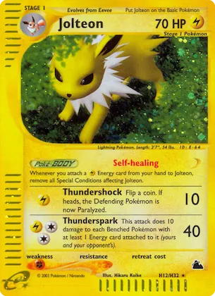 Jolteon #H12 – Skyridge