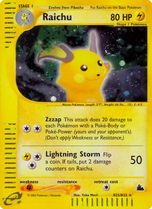 Raichu #H25 – Skyridge