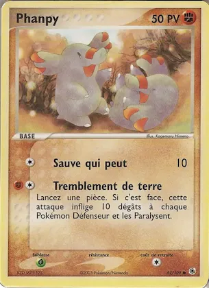 Phanpy n° 62 – EX Rubis & Saphir