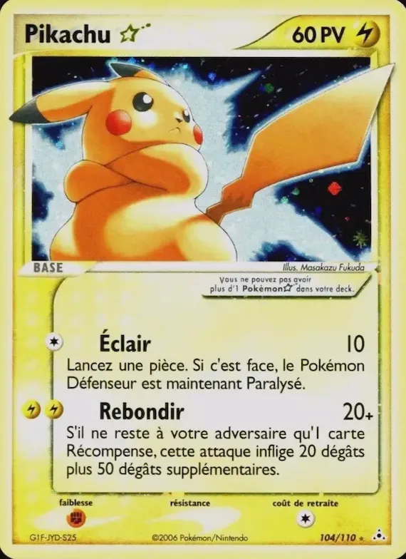Pikachu ☆ 104 – EX Fantômes Holon