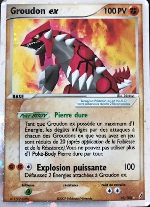 Groudon ex 93 – EX Gardiens de Cristal