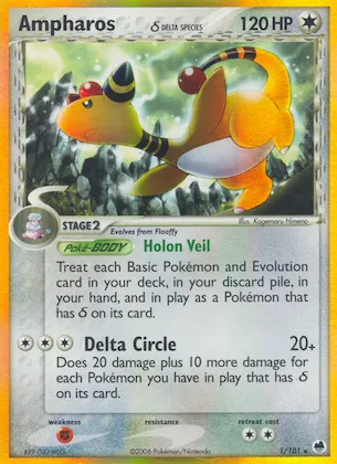 Ampharos δ #1 – Dragon Frontiers