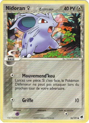 Nidoran ♀ δ n° 56 – EX Île des Dragons