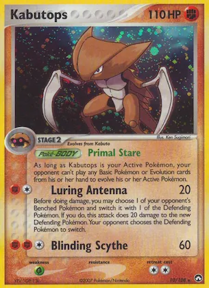 Kabutops Nr. 10 – EX Power Keepers