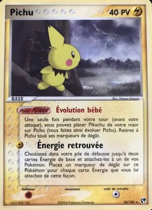 Pichu n° 20 – EX Tempête de sable