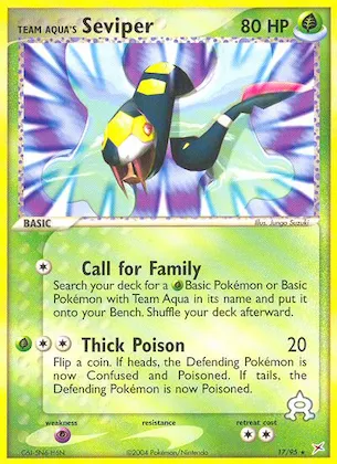 Team Aqua's Seviper #17 – Team Magma vs Team Aqua