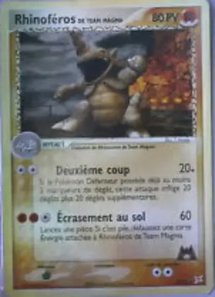 Rhinoféros de Team Magma n° 22 – EX Team Magma vs Team Aqua