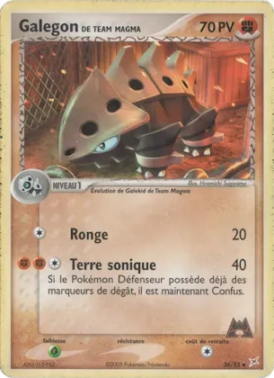 Galegon de Team Magma n° 36 – EX Team Magma vs Team Aqua