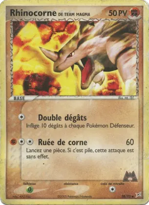Rhinocorne de Team Magma n° 38 – EX Team Magma vs Team Aqua