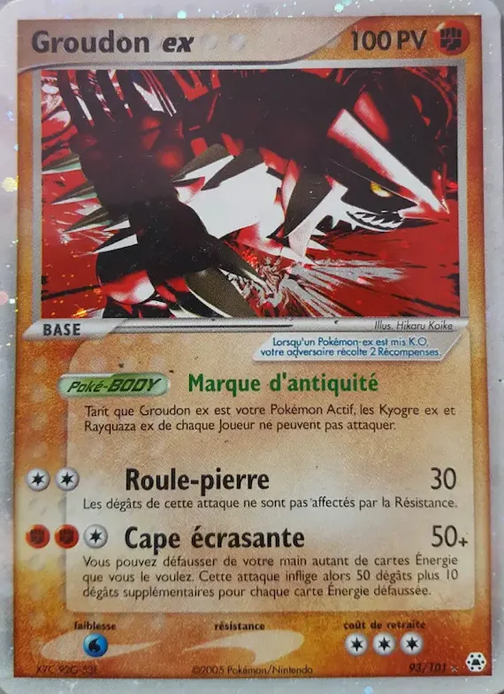 Groudon ex 93 – EX Légendes Oubliées